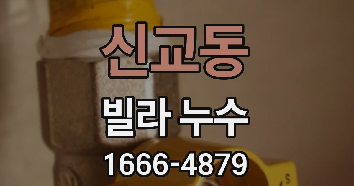 신교동 빌라 누수