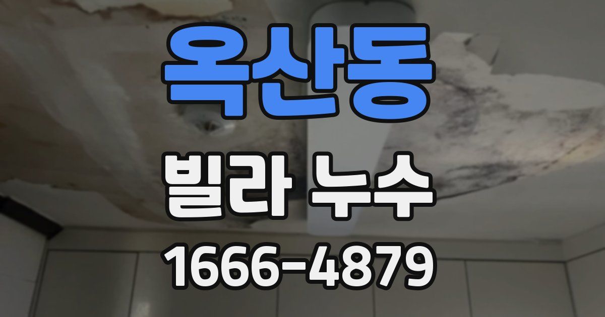 옥산동 빌라 누수