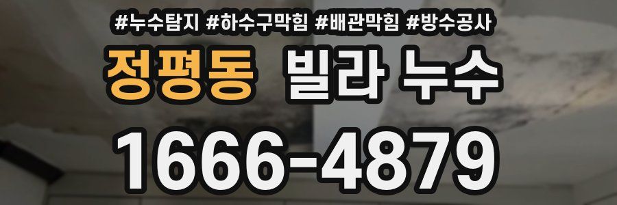 정평동 빌라 누수