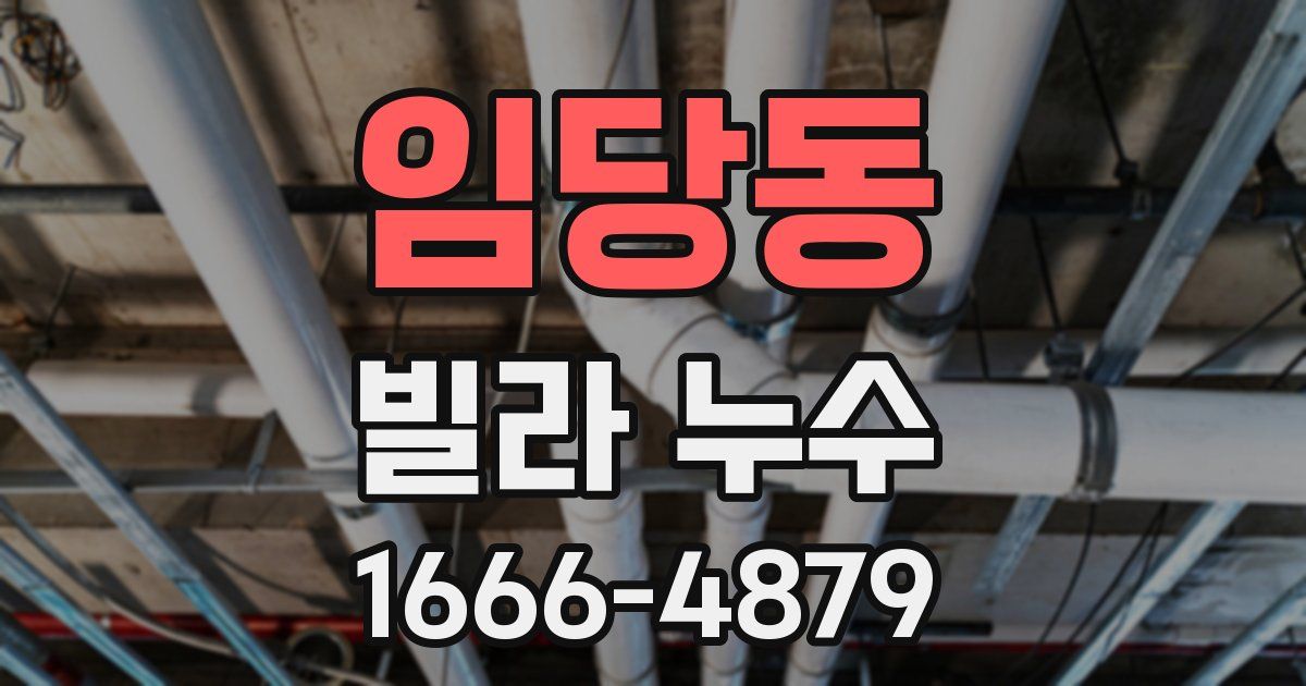 임당동 빌라 누수