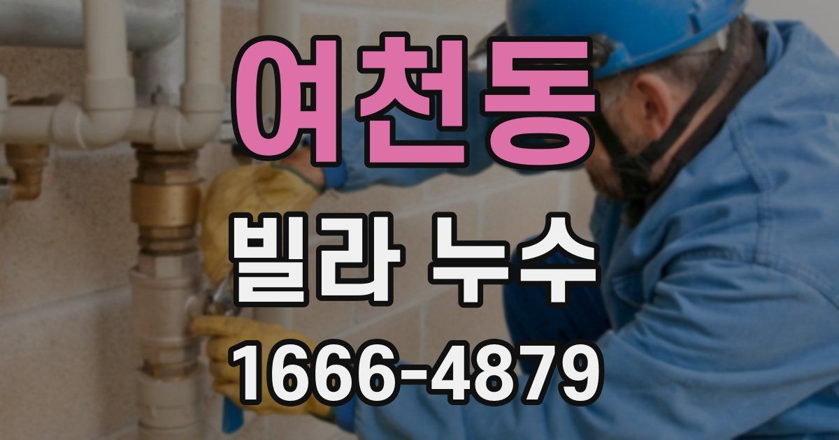 여천동 빌라 누수