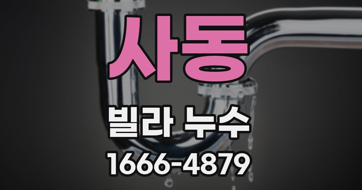 사동 빌라 누수