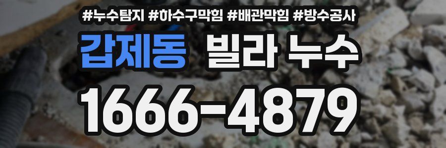 갑제동 빌라 누수