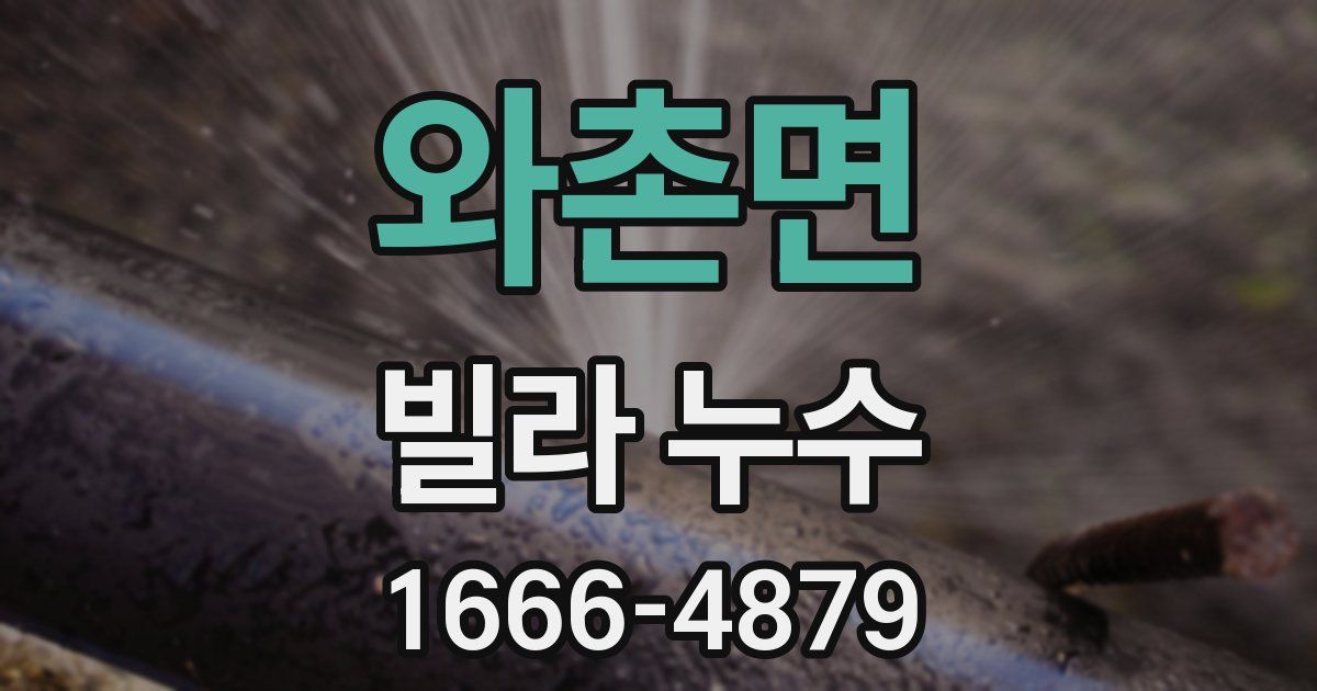 와촌면 빌라 누수