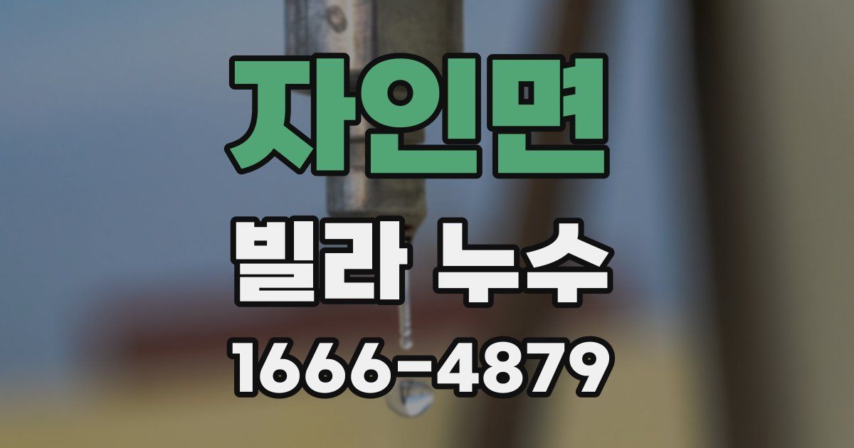 자인면 빌라 누수