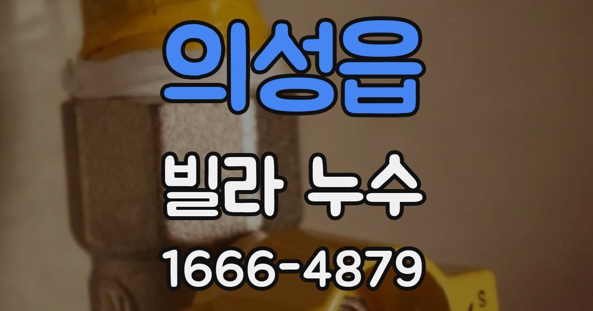 의성읍 빌라 누수
