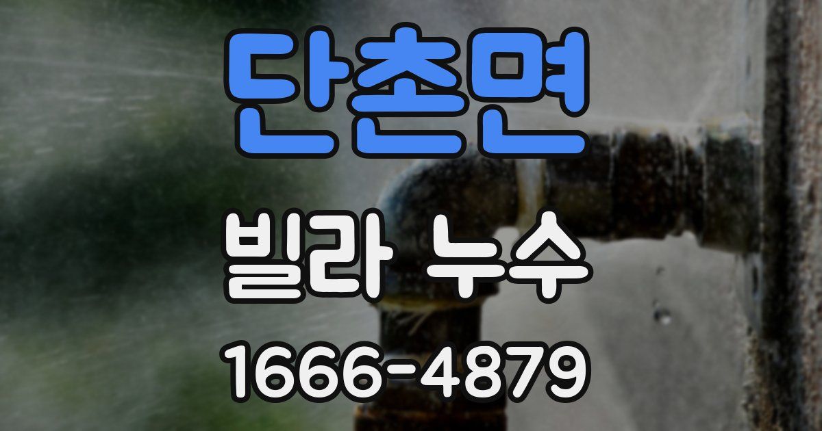 단촌면 빌라 누수