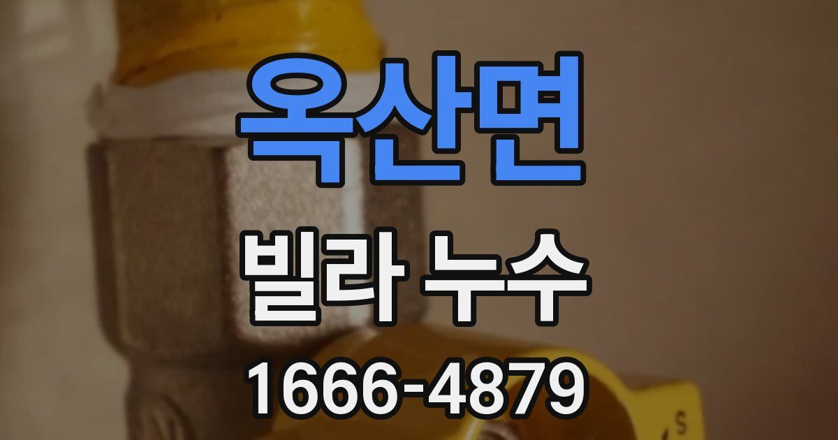 옥산면 빌라 누수