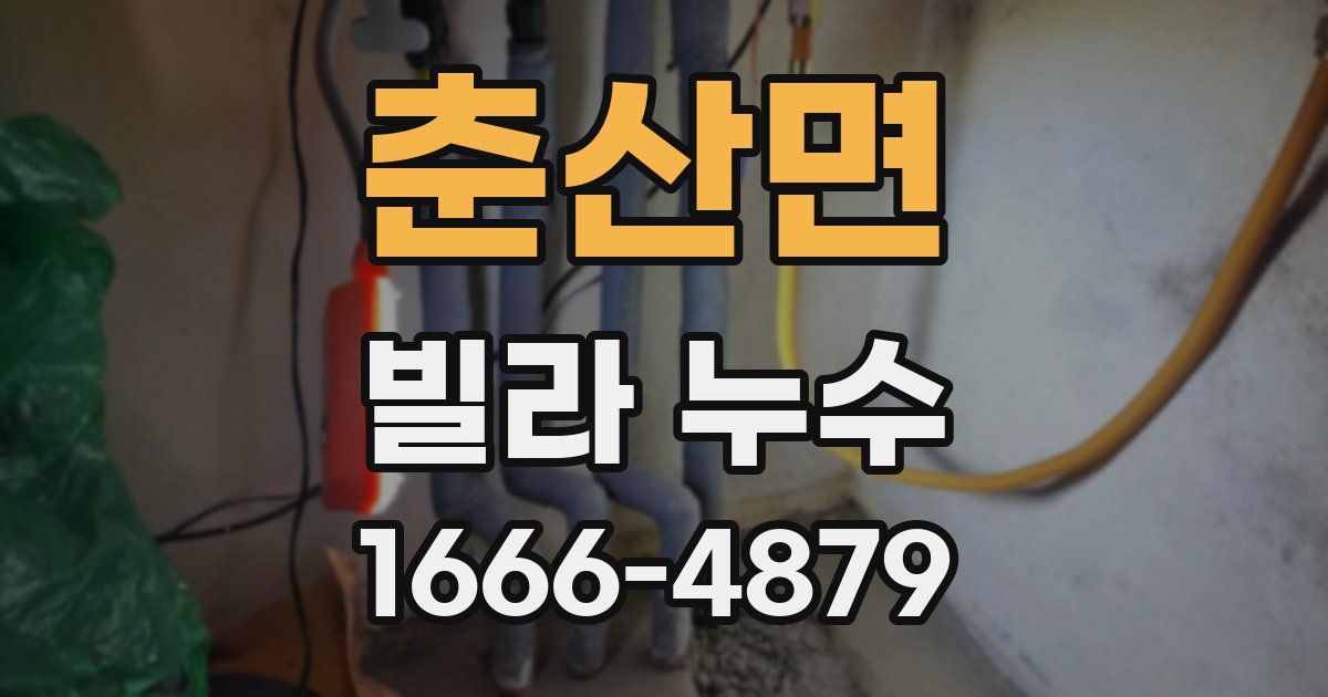 춘산면 빌라 누수