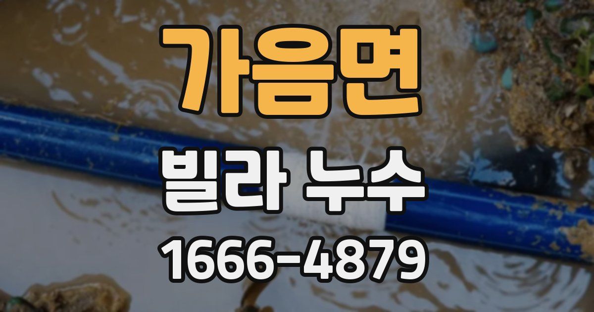 가음면 빌라 누수
