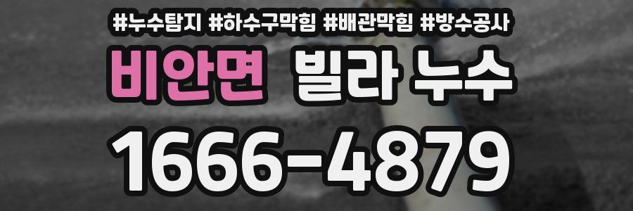비안면 빌라 누수