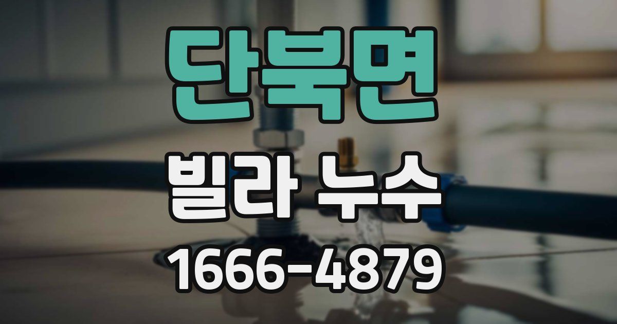 단북면 빌라 누수