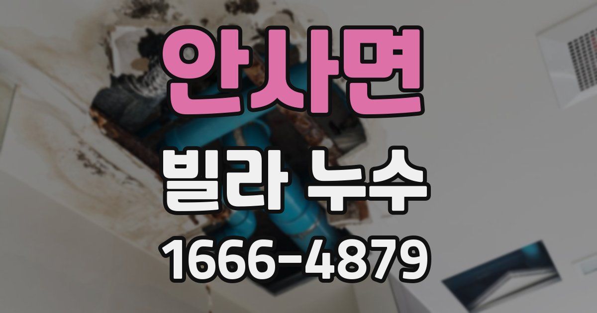 안사면 빌라 누수
