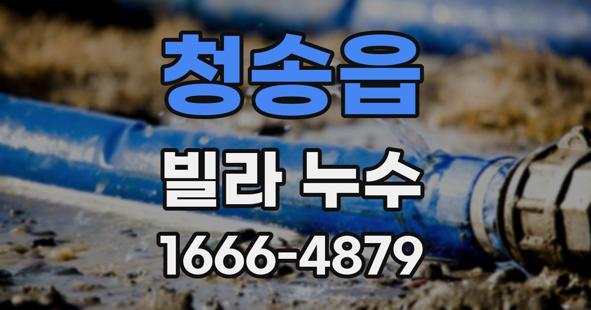 청송읍 빌라 누수