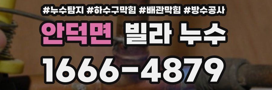 안덕면 빌라 누수