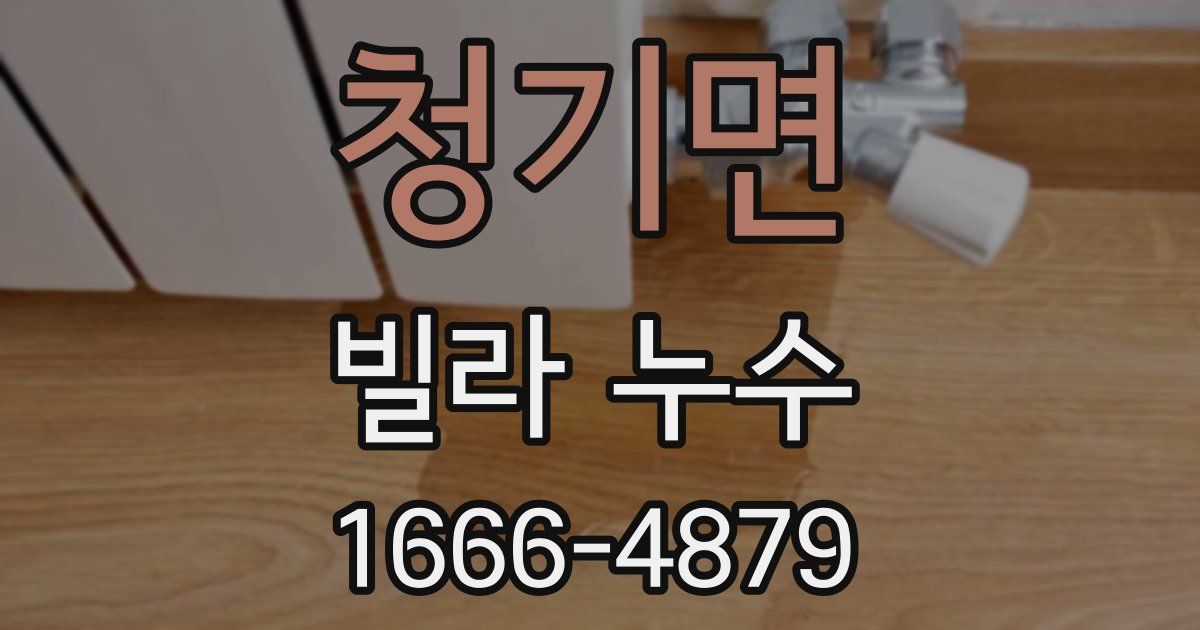 청기면 빌라 누수