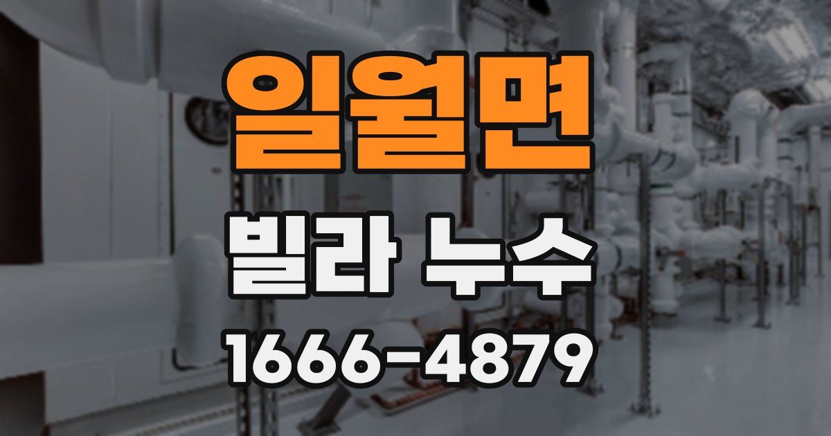 일월면 빌라 누수