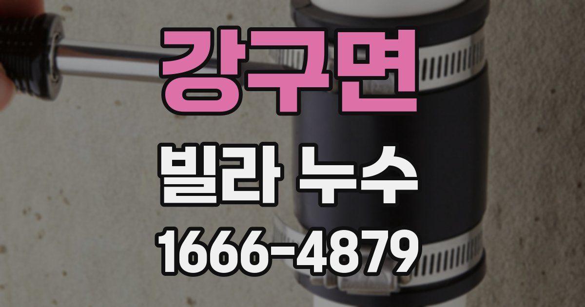 강구면 빌라 누수