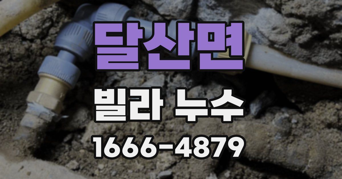 달산면 빌라 누수