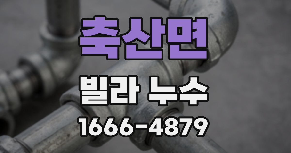 축산면 빌라 누수