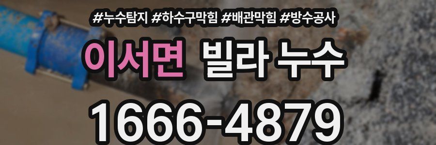 이서면 빌라 누수