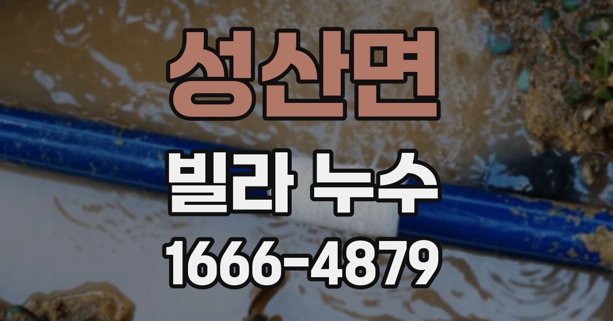 성산면 빌라 누수