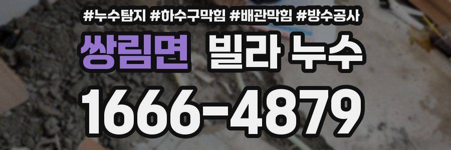 쌍림면 빌라 누수