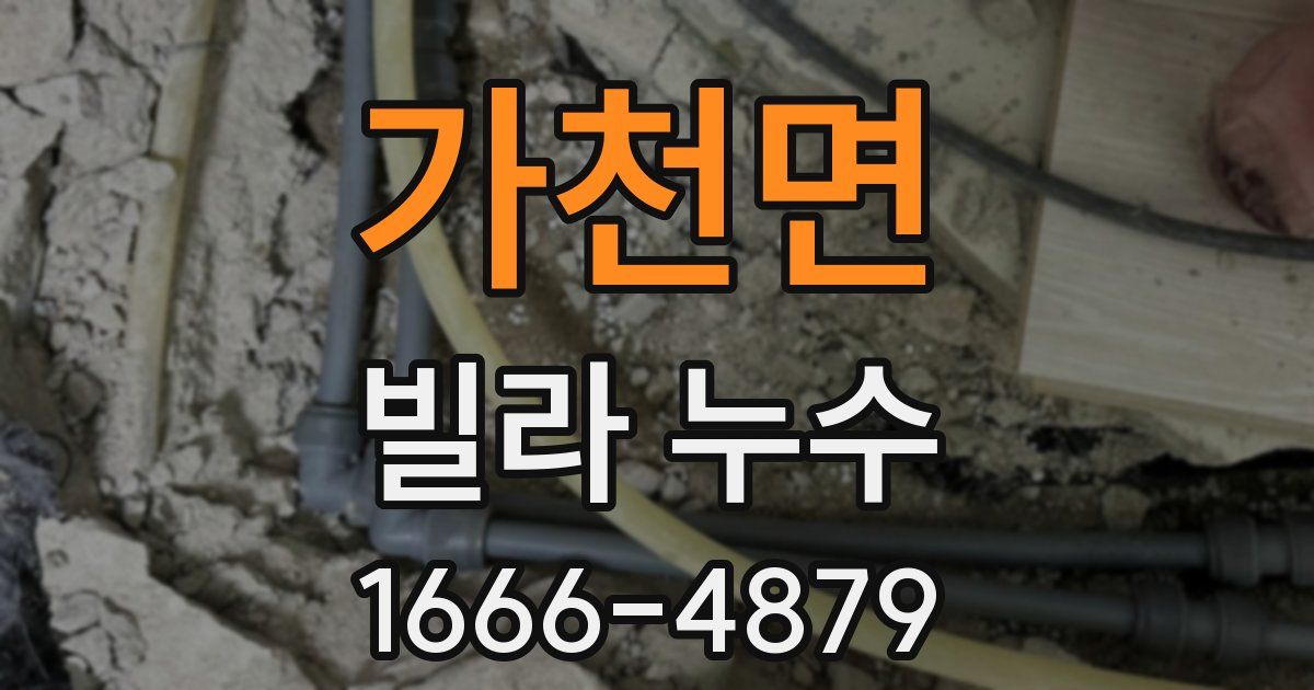 가천면 빌라 누수