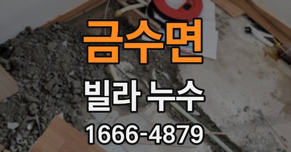 금수면 빌라 누수