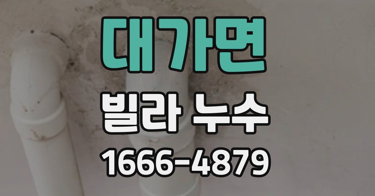 대가면 빌라 누수