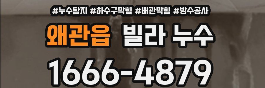 왜관읍 빌라 누수