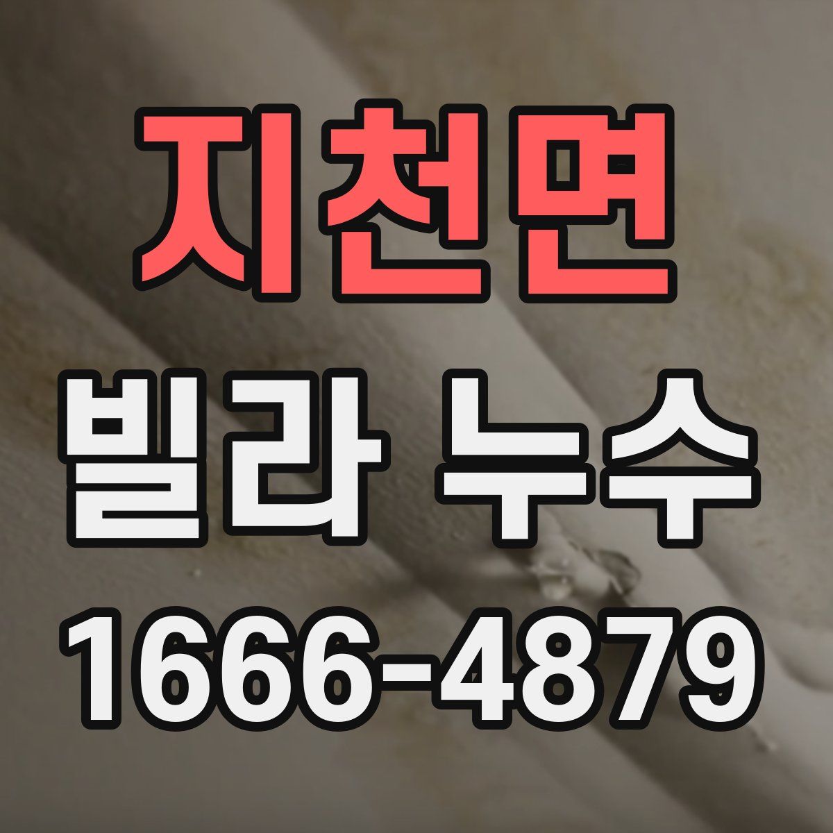 지천면 빌라 누수