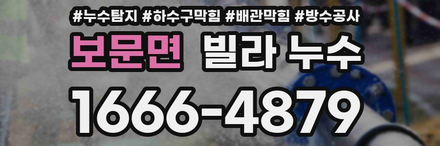 보문면 빌라 누수