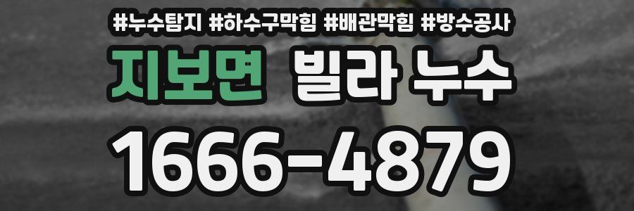 지보면 빌라 누수