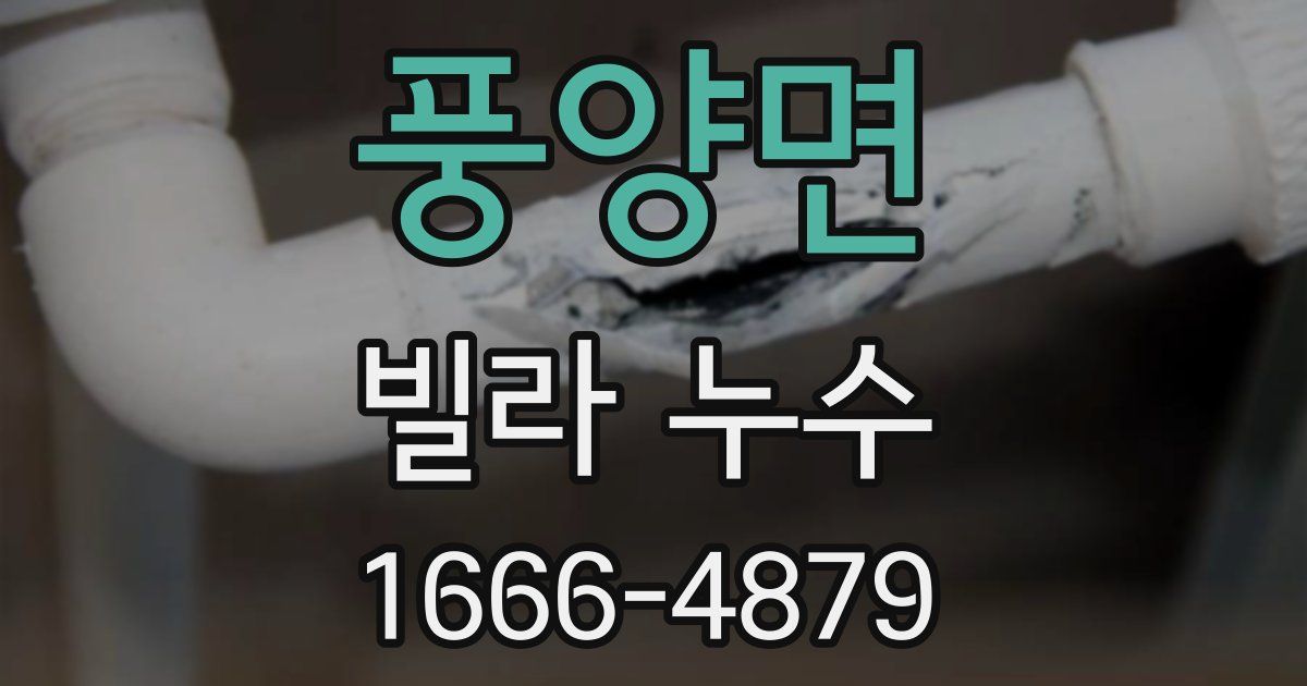 풍양면 빌라 누수