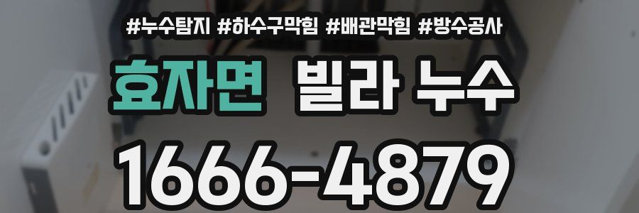 효자면 빌라 누수