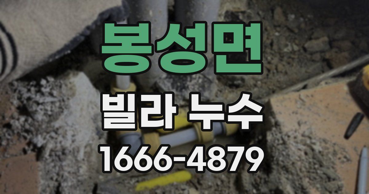 봉성면 빌라 누수
