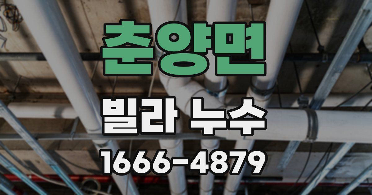 춘양면 빌라 누수