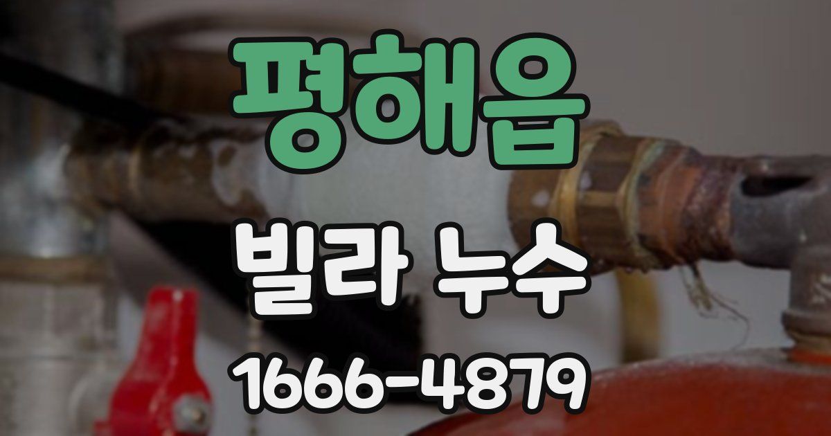 평해읍 빌라 누수