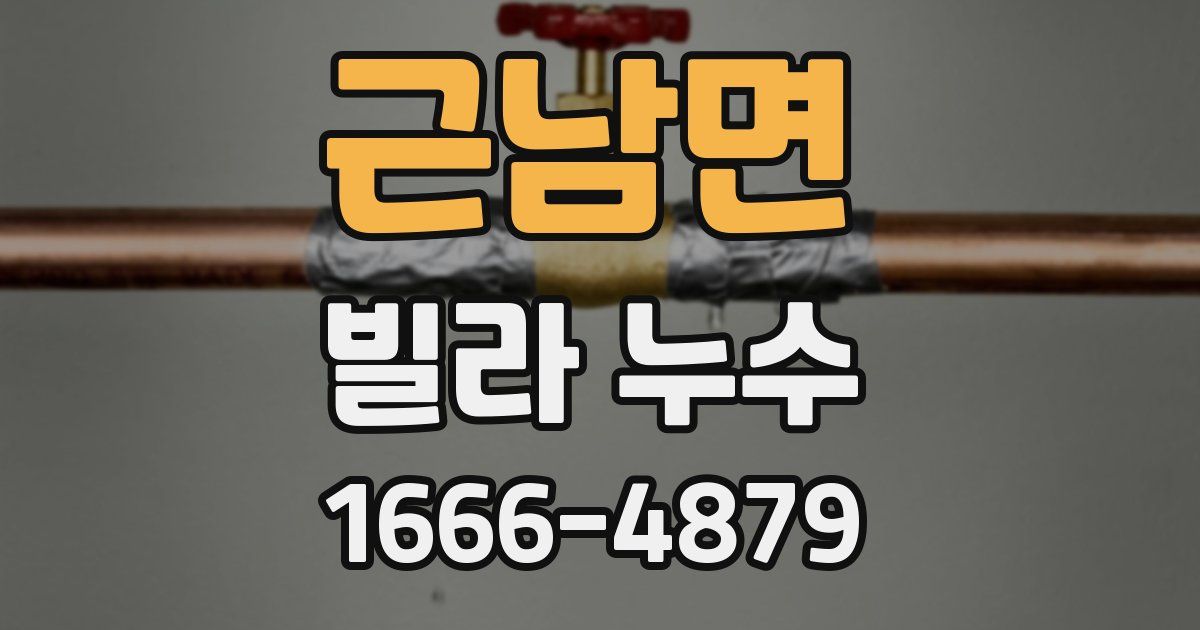 근남면 빌라 누수