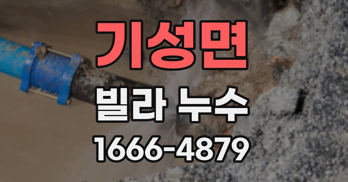기성면 빌라 누수