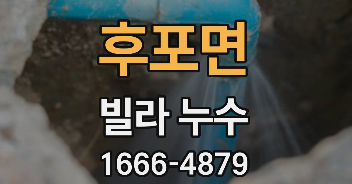 후포면 빌라 누수