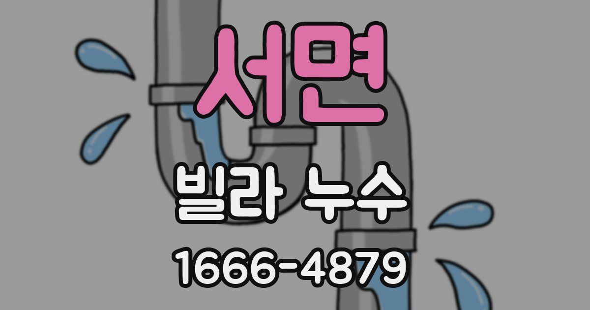 서면 빌라 누수