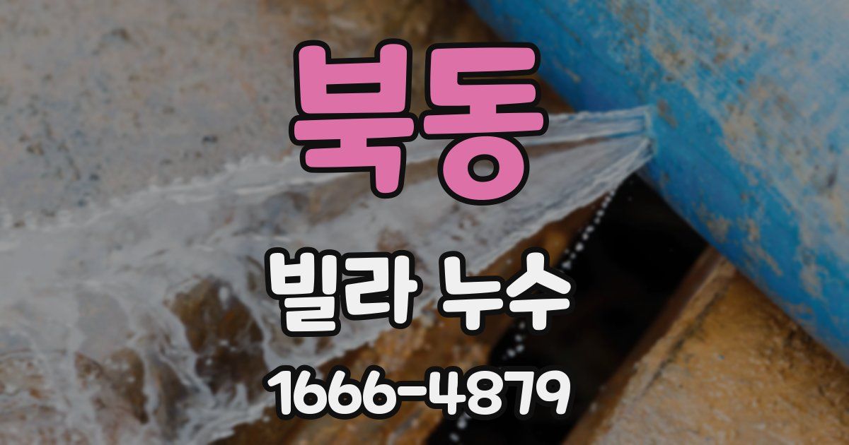 북동 빌라 누수