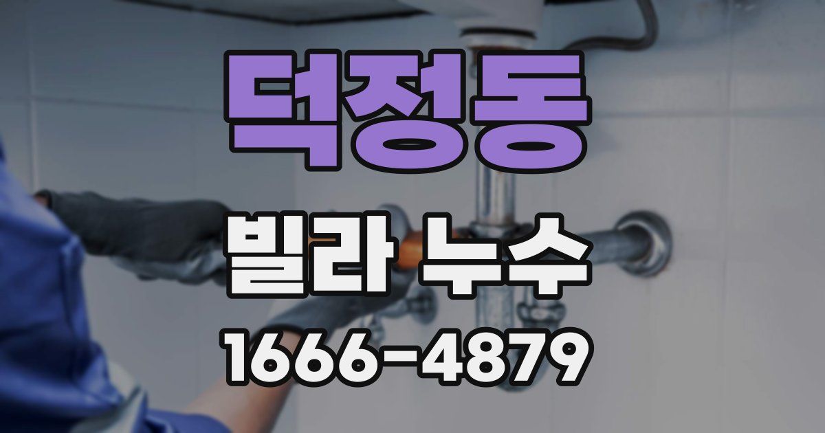 덕정동 빌라 누수