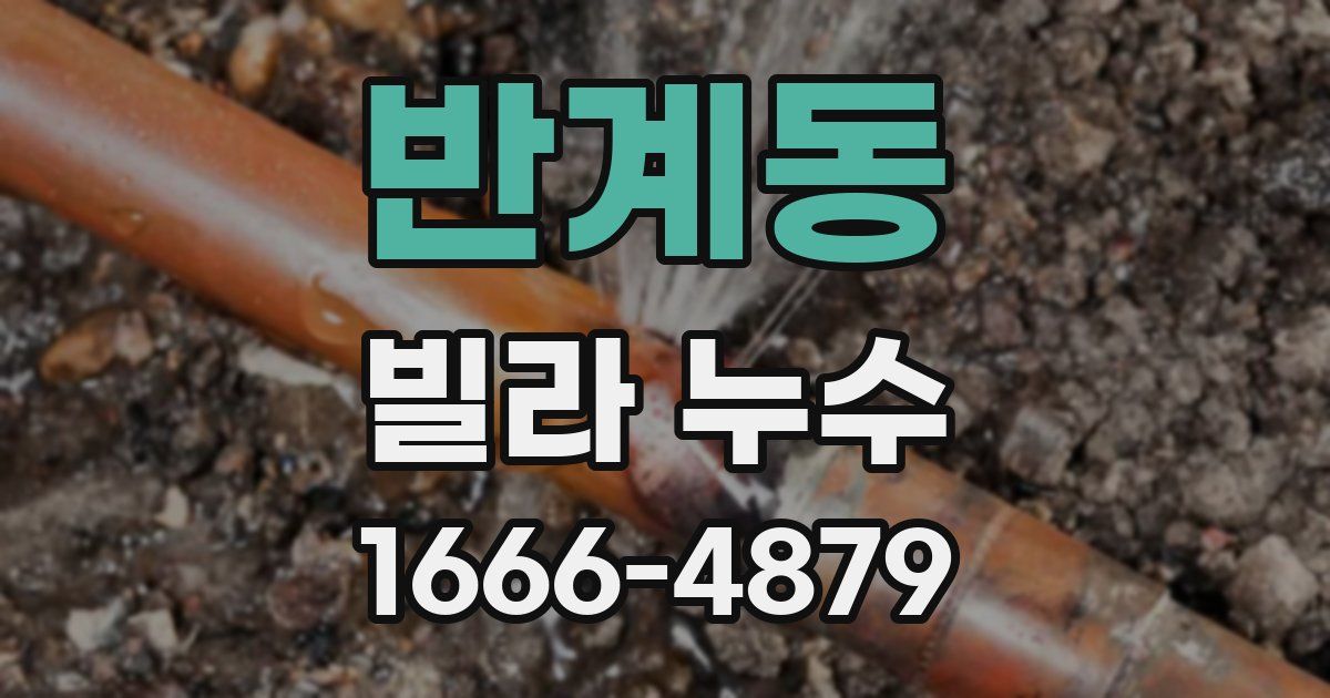 반계동 빌라 누수