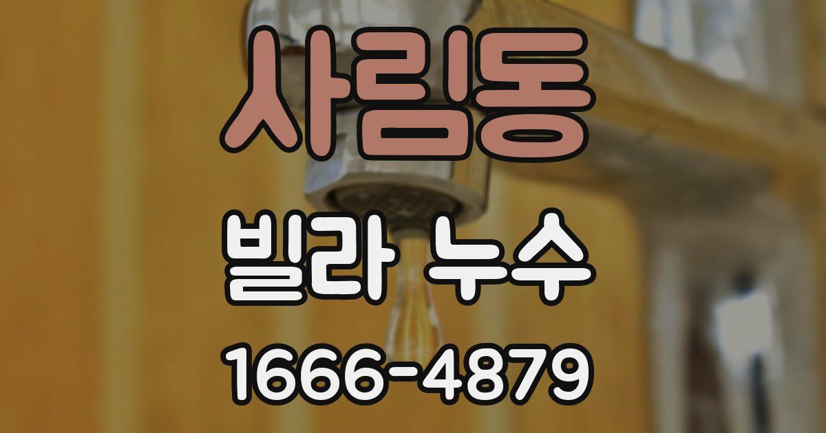 사림동 빌라 누수