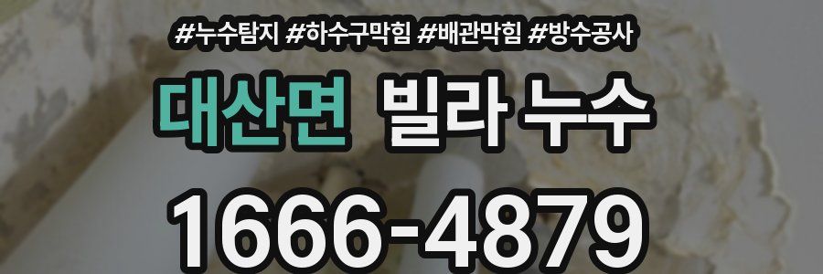 대산면 빌라 누수