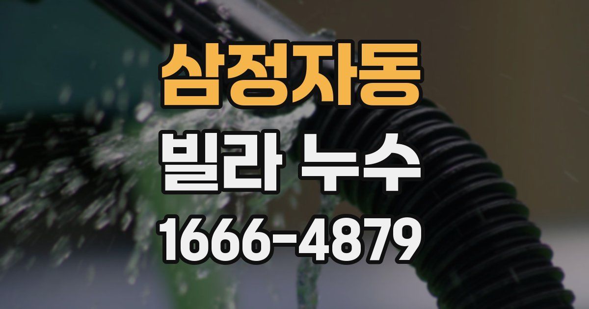 삼정자동 빌라 누수
