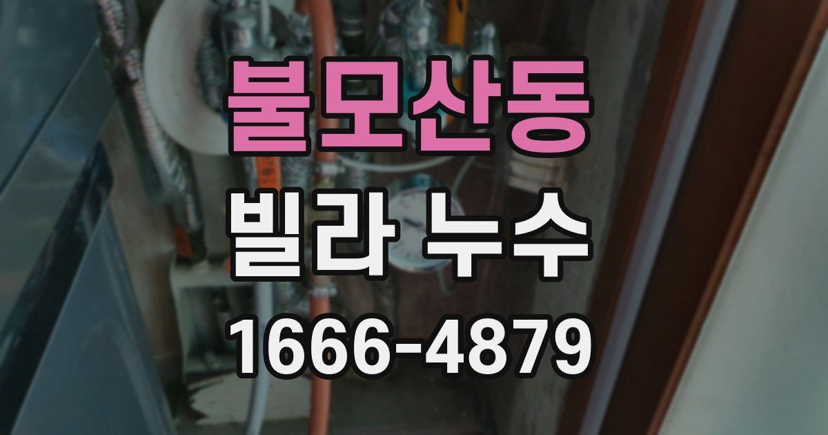불모산동 빌라 누수